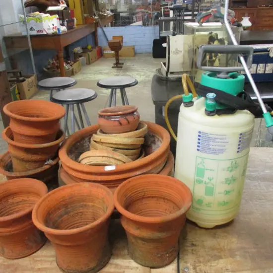 Garden Pots and Sprayer